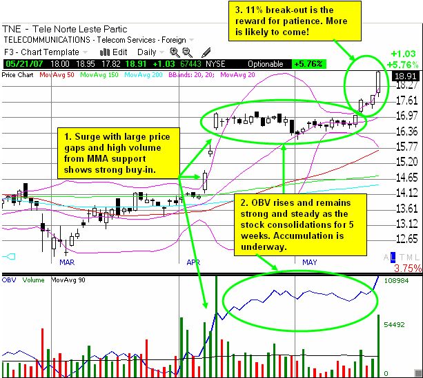 TNE daily chart